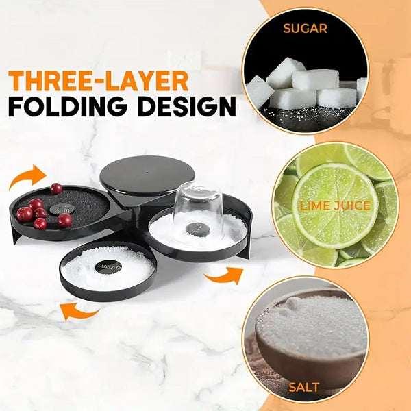 3 Tier Glass Rimmer Tray